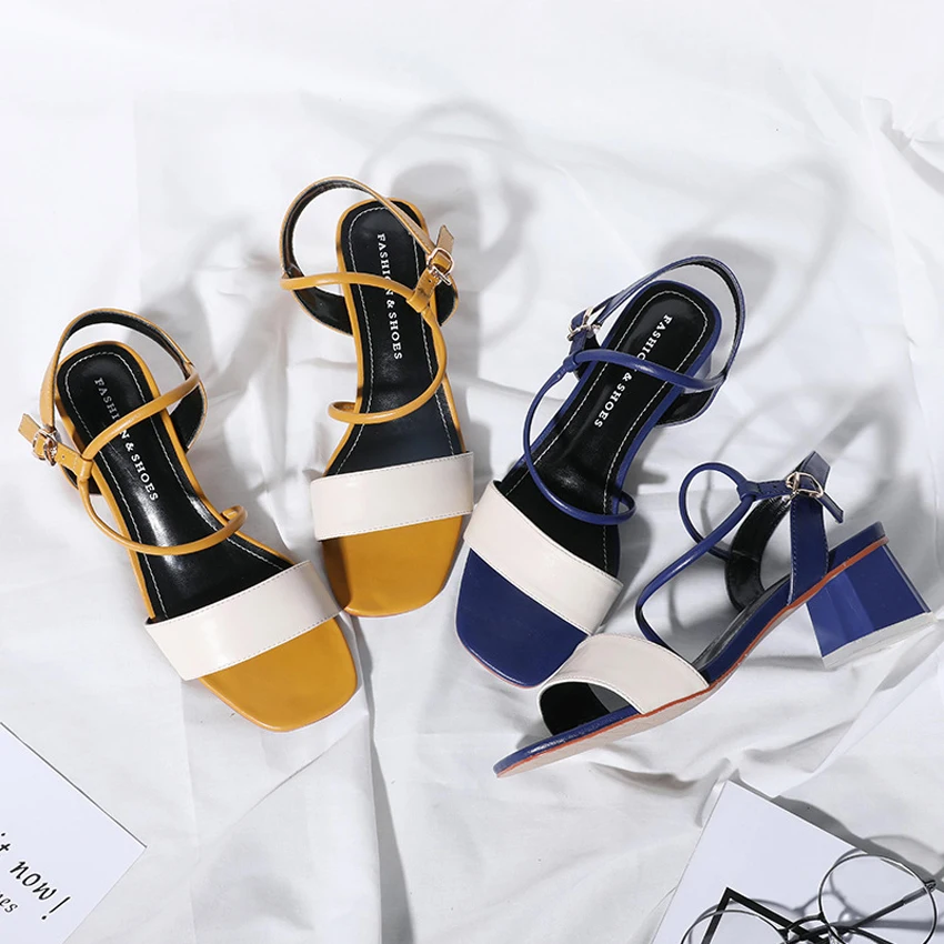 2019 Fashion Women Sandals Mid Heels Sandals Summer Blue/Yellow Female Shoes Casual Lady Shoes Woman Footwear
2019 Fashion Women Sandals Mid Heels Sandals Summer Blue/Yellow Female Shoes Casual Lady Shoes Woman Footwear