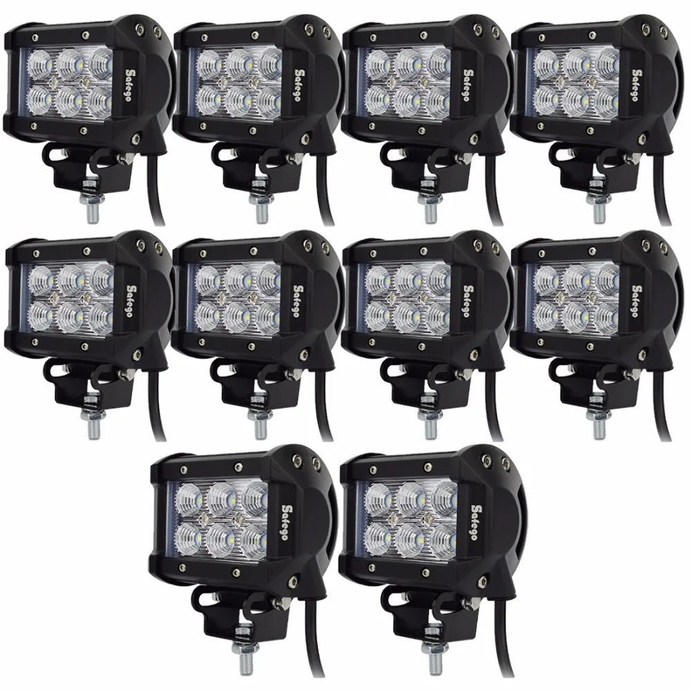 10pcs 4 inch 18W Flood led work light bar for Motorcycle Tractor Boat Off Road 4WD 4x4 Truck SUV ATV 12v 24v led driving light
10pcs 4 inch 18W Flood led work light bar for Motorcycle Tractor Boat Off Road 4WD 4x4 Truck SUV ATV 12v 24v led driving light
