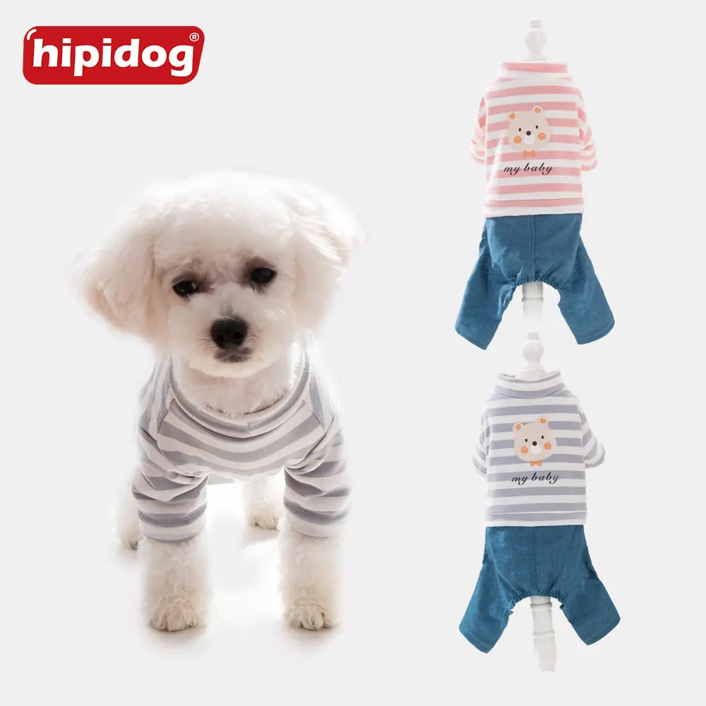 Hipidog Pet Clothes Doggy Striped Bear Pattern Jumpsuits Spring Autumn Soft Cotton Coat Pet Romper Small Dog Cat York Chihuahua
Hipidog Pet Clothes Doggy Striped Bear Pattern Jumpsuits Spring Autumn Soft Cotton Coat Pet Romper Small Dog Cat York Chihuahua