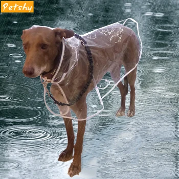 Petshy Dog Raincoat with Hood Transparent PVC Waterproof Pet Rain Coat Cloak Costumes Clothes for Small Medium Dogs
Petshy Dog Raincoat with Hood Transparent PVC Waterproof Pet Rain Coat Cloak Costumes Clothes for Small Medium Dogs