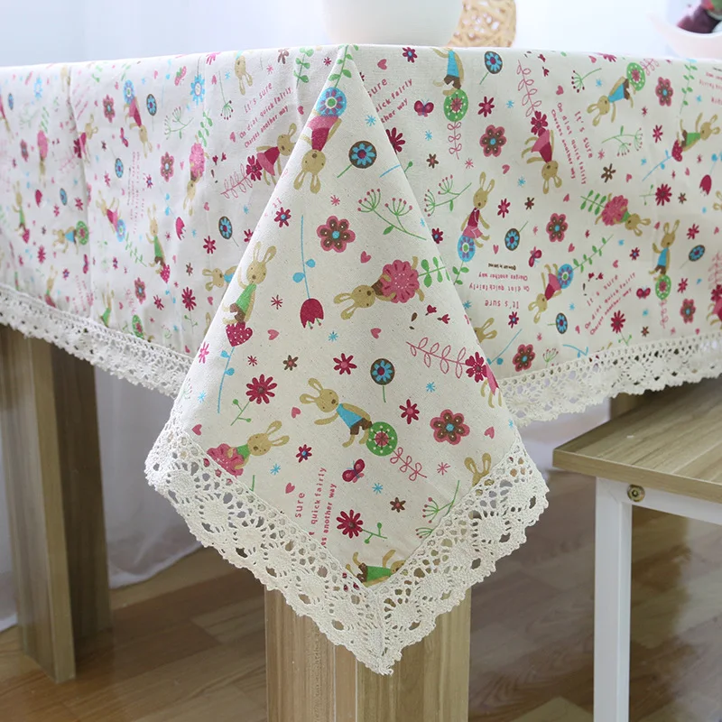 Korean Style Table Cloth Lovely Small Rabbit Linen Tablecloths Rectangular Table Cloth Home Textile Decoration toalhas de mesa
Korean Style Table Cloth Lovely Small Rabbit Linen Tablecloths Rectangular Table Cloth Home Textile Decoration toalhas de mesa