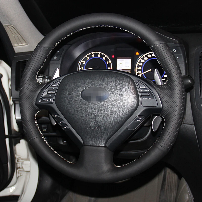 BANNIS Black Artificial Leather DIY Hand-stitched Steering Wheel Cover for Infiniti QX50 G25 G35 G37 EX25 EX35 EX37 2008-2013
BANNIS Black Artificial Leather DIY Hand-stitched Steering Wheel Cover for Infiniti QX50 G25 G35 G37 EX25 EX35 EX37 2008-2013