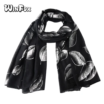 Winfox Korean Style Black Grey Red Laef Print Foil Gold Scarf Shawl Muffler Muslim Hijab Scarves For Women Ladies
Winfox Korean Style Black Grey Red Laef Print Foil Gold Scarf Shawl Muffler Muslim Hijab Scarves For Women Ladies