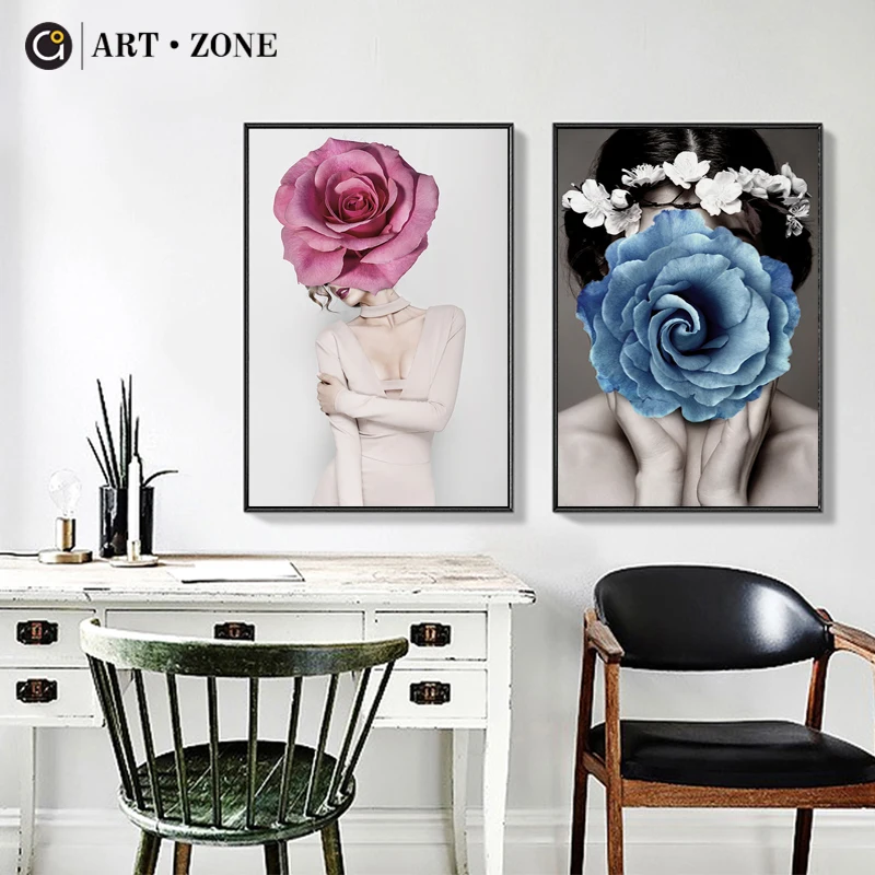 ART ZONE Red Rose Blue Demon Art Print Poster Nordic Women Flower Wall Art Canvas Painting Home Bedroom Decor Picture Painting
ART ZONE Red Rose Blue Demon Art Print Poster Nordic Women Flower Wall Art Canvas Painting Home Bedroom Decor Picture Painting