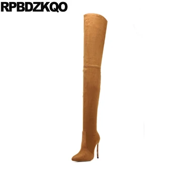 Stiletto 10 Thin Sexy Fetish Knee High Brown Dance Thigh Ladies Pointed Toe Fashion Slim Big Size Suede Women Boots Extreme Heel
Stiletto 10 Thin Sexy Fetish Knee High Brown Dance Thigh Ladies Pointed Toe Fashion Slim Big Size Suede Women Boots Extreme Heel