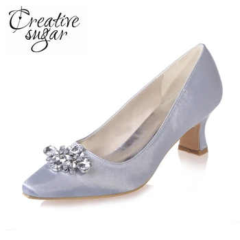 Creativesugar hoof heel satin dress evening ladies party prom bridal pointed toe crystal charm bridalmaid mother shoe silver
Creativesugar hoof heel satin dress evening ladies party prom bridal pointed toe crystal charm bridalmaid mother shoe silver