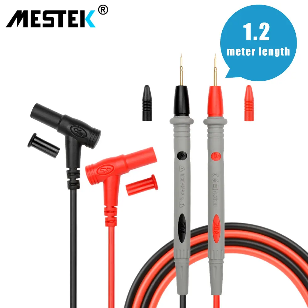 Multimeter Probe Test Leads Pin for Digital Multimeter Needle Tip Multimeter Tester Lead Probe Wire Pen Cable 20A 1000V
Multimeter Probe Test Leads Pin for Digital Multimeter Needle Tip Multimeter Tester Lead Probe Wire Pen Cable 20A 1000V