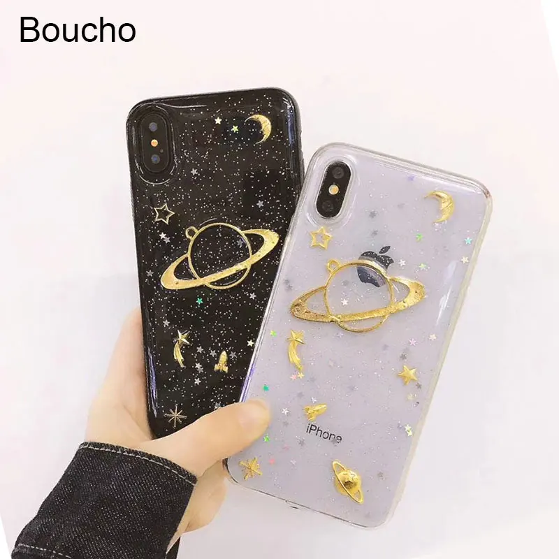 Boucho Glitter Bling Universe Cases for iPhone X 6 6s 7 8 Plus Starry Sky Space planet Phone Case Ultra thin Soft TPU Cover Case
Boucho Glitter Bling Universe Cases for iPhone X 6 6s 7 8 Plus Starry Sky Space planet Phone Case Ultra thin Soft TPU Cover Case
