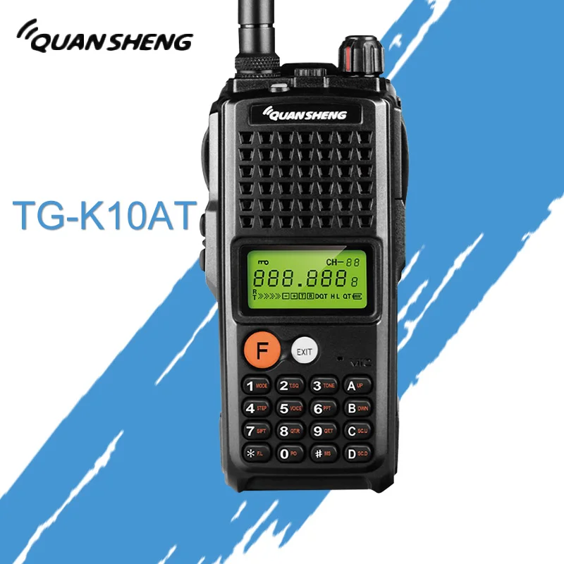 10W QuanSheng TG-K10AT Walkie Talkie 10km TG K10AT Radio Comunicador 10 km UHF400-470MHz Optional VHF Band Two Way Radio 4000mAh
10W QuanSheng TG-K10AT Walkie Talkie 10km TG K10AT Radio Comunicador 10 km UHF400-470MHz Optional VHF Band Two Way Radio 4000mAh