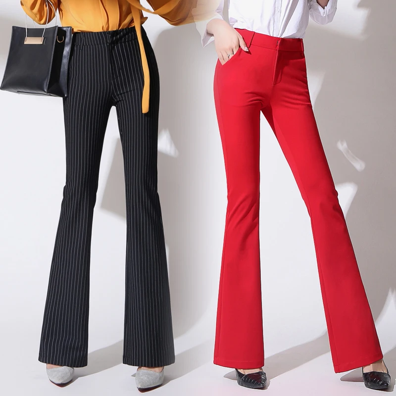 2019 autumn new straight micro-pants female trousers Slim was thin bell pants stripes high waist stretch OL pants women pants
2019 autumn new straight micro-pants female trousers Slim was thin bell pants stripes high waist stretch OL pants women pants