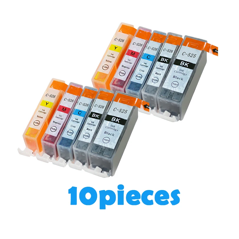 10pcs for canon PGI525 CLI526 ink cartridges inkjet PIXMA IP4850 MG5150 MG5250 MG5350 MG6150 MG6250 MX885 MX895 Printers PGI 525
10pcs for canon PGI525 CLI526 ink cartridges inkjet PIXMA IP4850 MG5150 MG5250 MG5350 MG6150 MG6250 MX885 MX895 Printers PGI 525
