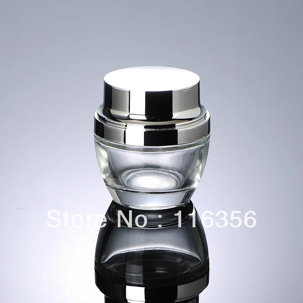50G transparent glass cream jar with silver cap for Cosmetic Packaging,glass bottle
50G transparent glass cream jar with silver cap for Cosmetic Packaging,glass bottle