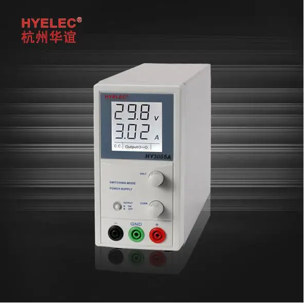 HYELEC HY3005A single DC power supply output is adjustable 0-30V 0-5A adjustable power supply laboratory power supply
HYELEC HY3005A single DC power supply output is adjustable 0-30V 0-5A adjustable power supply laboratory power supply