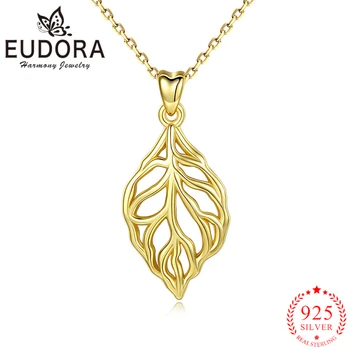 Eudora real 100% 925 Sterling Silver Leaf of Life Pendant Necklace Gold choker Fashion Jewelry for Women Anniversary Gift D279
Eudora real 100% 925 Sterling Silver Leaf of Life Pendant Necklace Gold choker Fashion Jewelry for Women Anniversary Gift D279