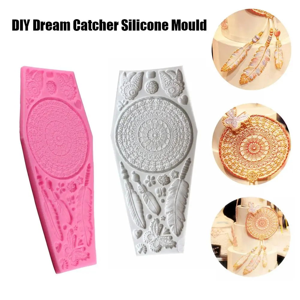 

Dream Catcher Butterfly Cake Topper 3D Silicone Mould Fondant Mold DIY Decorating Tool For Sugarcraft Border Decoration Cupcake