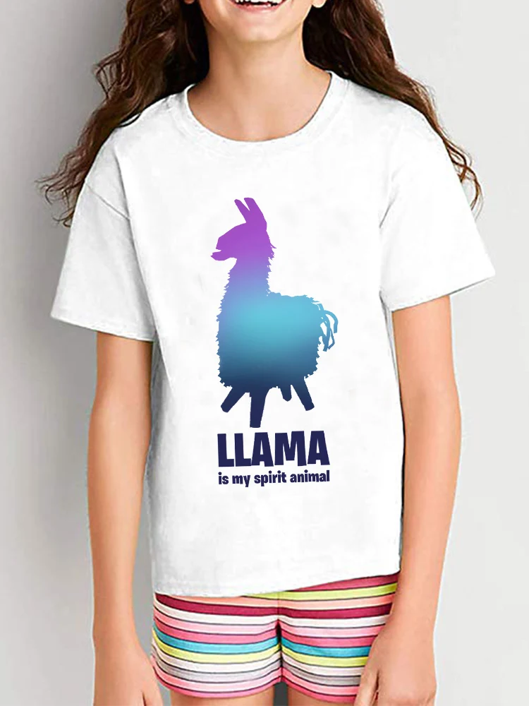 girls llama shirt