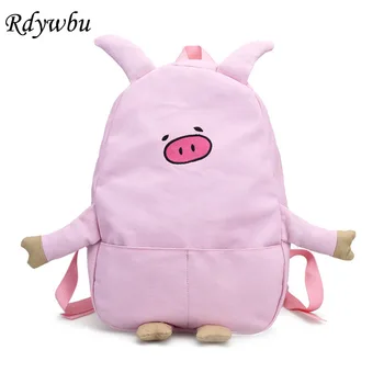 Rdywbu Lovely Cartoon Pig Design Backpack New Ulzzang Cute Animal Canvas School Bag Teenage Piggy Travel Bag Rucksack B166
Rdywbu Lovely Cartoon Pig Design Backpack New Ulzzang Cute Animal Canvas School Bag Teenage Piggy Travel Bag Rucksack B166