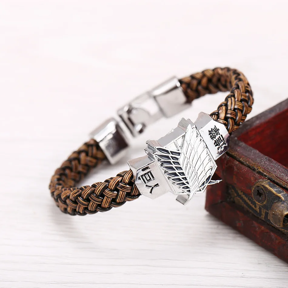 Wholesale Attack on Titan Bracelets Shingeki no Kyojin Scouting Legion Floating Charms Men Women Cosplay jewelry
Wholesale Attack on Titan Bracelets Shingeki no Kyojin Scouting Legion Floating Charms Men Women Cosplay jewelry