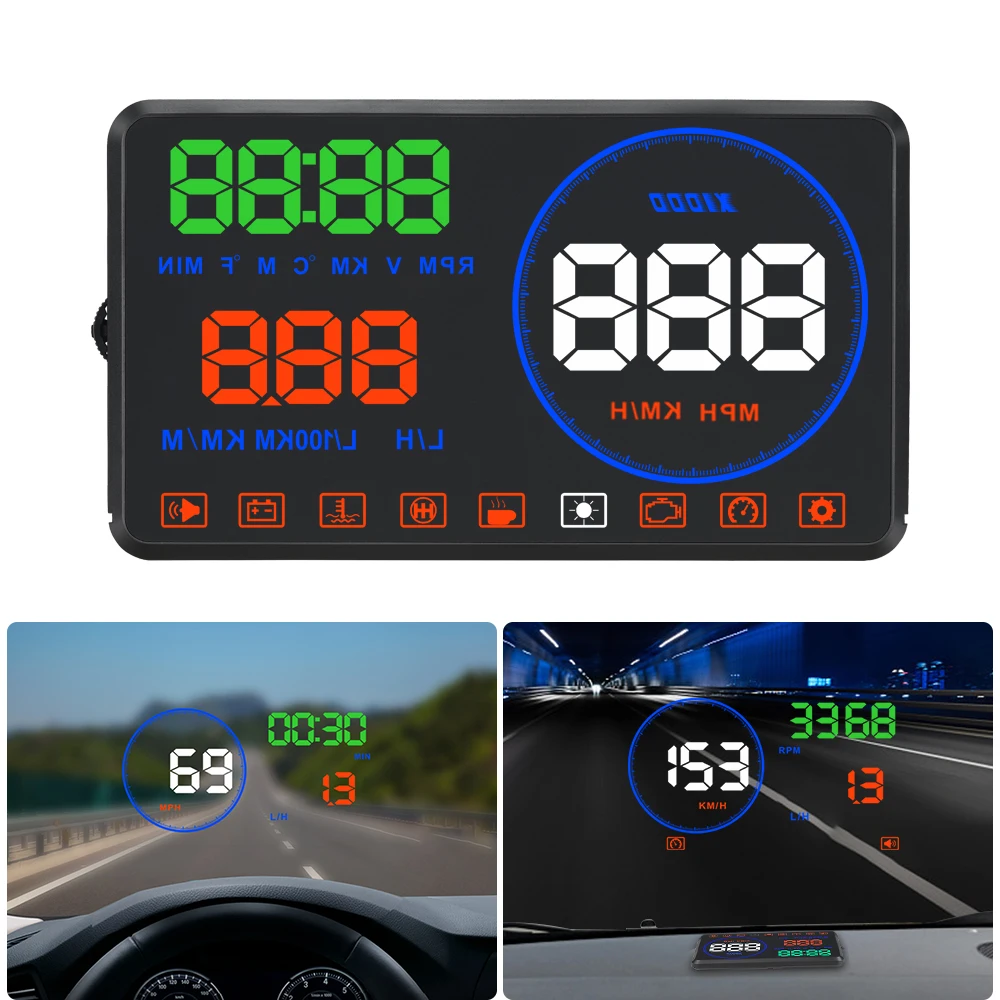 Car Speedometer On-board Computer OBD2 HUD Head Up Display Error Code Windshield Projector Fuel Mileage Water Temp Speed Warning
Car Speedometer On-board Computer OBD2 HUD Head Up Display Error Code Windshield Projector Fuel Mileage Water Temp Speed Warning