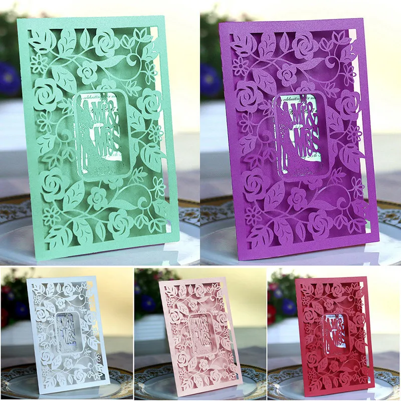 10pcs European Mr&Mrs Wedding Invitations Hollow Flower High-end Laser Cut Engagement Wedding Party Invitation Cards 18*12cm
10pcs European Mr&Mrs Wedding Invitations Hollow Flower High-end Laser Cut Engagement Wedding Party Invitation Cards 18*12cm