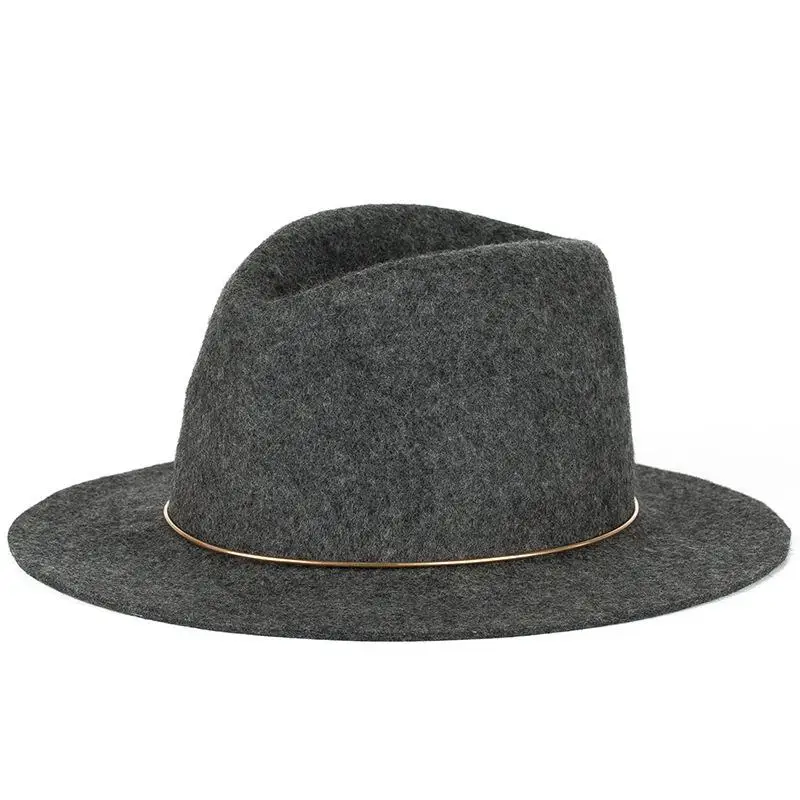 New Fashion womens fedora hat light color 100% wool wide brim fedoras hat for women floppy panama Jazz hat with gold ring
New Fashion womens fedora hat light color 100% wool wide brim fedoras hat for women floppy panama Jazz hat with gold ring