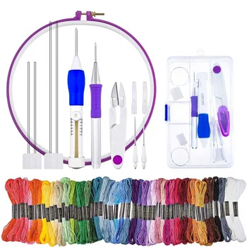 Embroidery Stitching Punch Needle Tool Sets Magic Embroidery Stitching Punch Pen With DIY Craft Sewing With embroidery frame
Embroidery Stitching Punch Needle Tool Sets Magic Embroidery Stitching Punch Pen With DIY Craft Sewing With embroidery frame