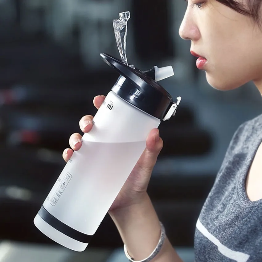550 мл-750 мл наружная бутылка для воды прямые напитки и соломы My Bottle один клик