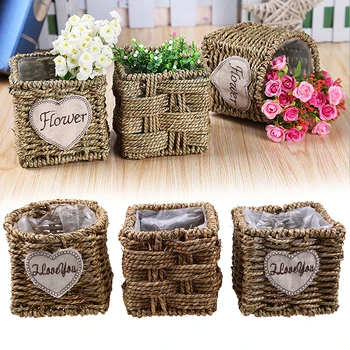 WHISM Wedding Silk Wicker Flower Storage Basket Garden Pot Flower Planter Straw Artificial Home Office Flowers Box Decor
WHISM Wedding Silk Wicker Flower Storage Basket Garden Pot Flower Planter Straw Artificial Home Office Flowers Box Decor
