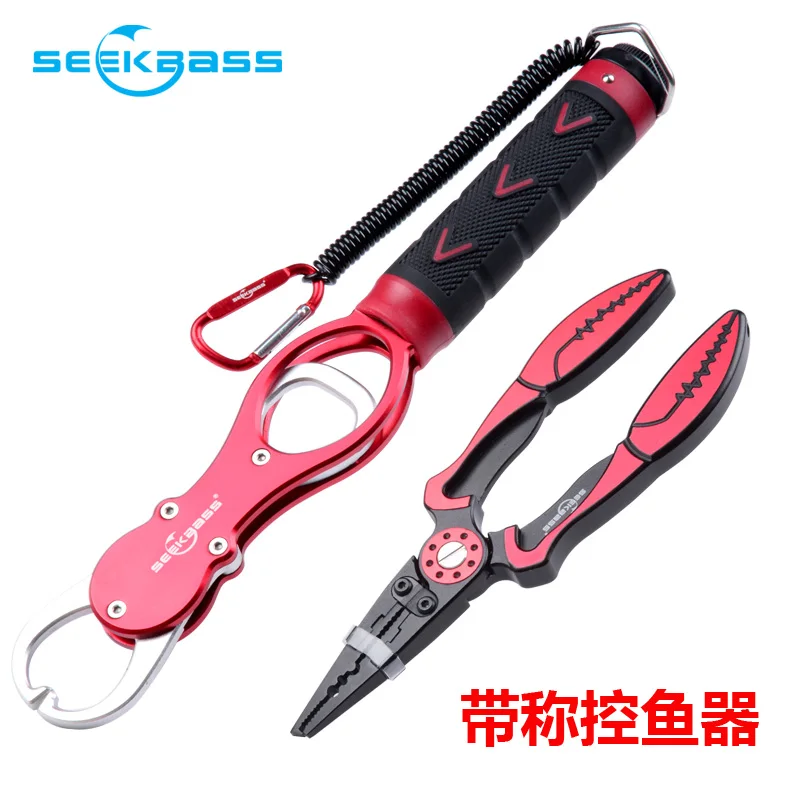 SEEKBASS Multifunction Fishing Lure Pliers Stainless Steel Fish Lip Gripper Grip Set Fishing Tackle Tool Fish Catch Equipment
SEEKBASS Multifunction Fishing Lure Pliers Stainless Steel Fish Lip Gripper Grip Set Fishing Tackle Tool Fish Catch Equipment