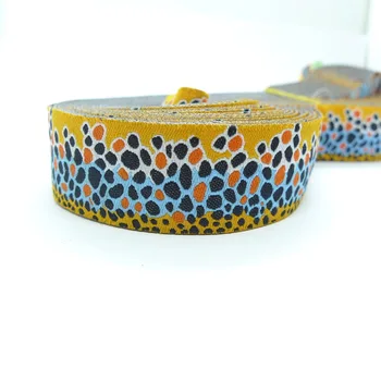 10 Meters 7/8'' 22mm Rainbow Trout Yellow Dog Collar Woven Jacquard Ribbon Wholesale
10 Meters 7/8'' 22mm Rainbow Trout Yellow Dog Collar Woven Jacquard Ribbon Wholesale