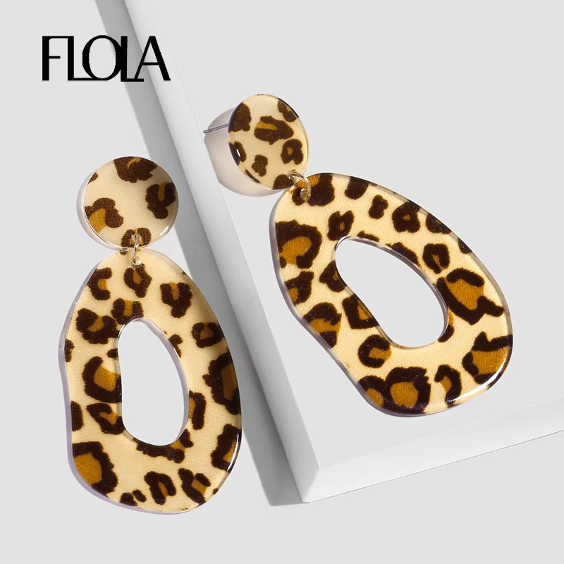 FLOLA 2019 Za Leopard Earrings for Woman Vintage Geometric Animal Print Earrings Ethnic Jewelry Oorbellen Dangle Earrings ersn93
FLOLA 2019 Za Leopard Earrings for Woman Vintage Geometric Animal Print Earrings Ethnic Jewelry Oorbellen Dangle Earrings ersn93
