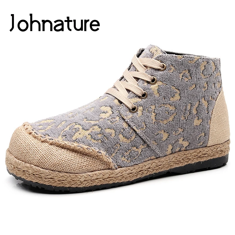 Johnature 2019 New Spring/autumn Retro Leopard Round Toe Lace-up Handmade Woven Sewing Linen Cotton Shoes Womens Flat Shoes
Johnature 2019 New Spring/autumn Retro Leopard Round Toe Lace-up Handmade Woven Sewing Linen Cotton Shoes Womens Flat Shoes