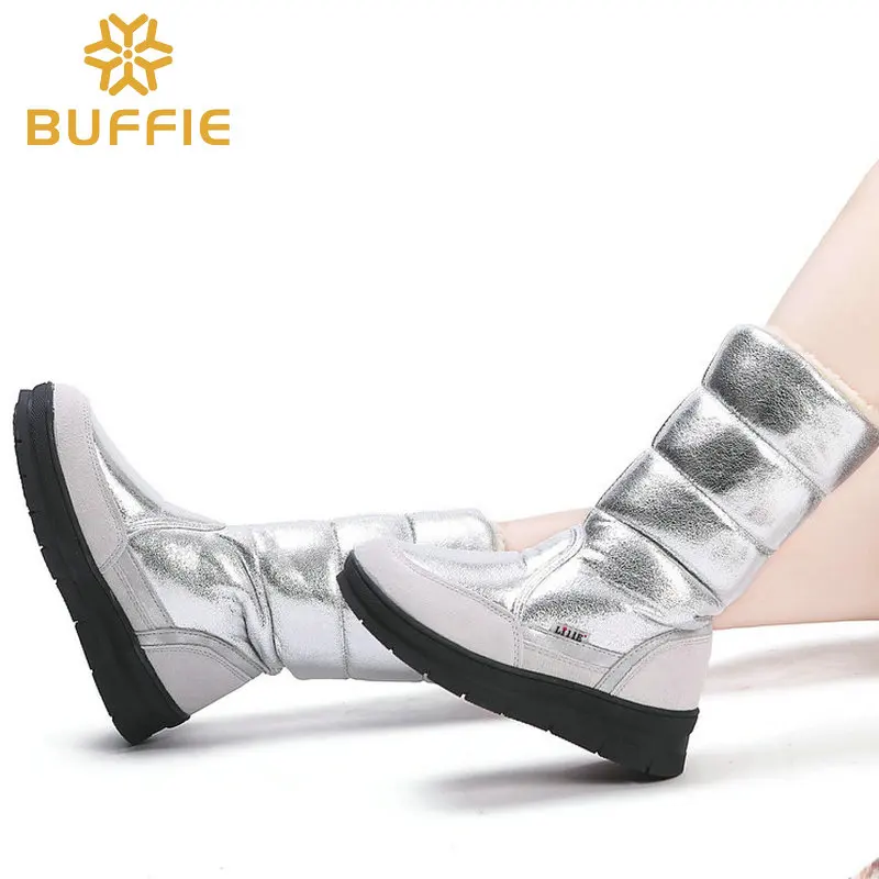 BUFFIE High Boots Women Winter Shoes Female Silver Colour Full Big Size Warm Plush Antiskid Flat Straight Upper JSH-M921
BUFFIE High Boots Women Winter Shoes Female Silver Colour Full Big Size Warm Plush Antiskid Flat Straight Upper JSH-M921