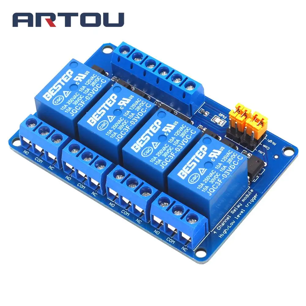 3.3V 4 Channel Relay Module High and low Level Trigger Dual Optocoupler Isolation 3.3V Relay Module
3.3V 4 Channel Relay Module High and low Level Trigger Dual Optocoupler Isolation 3.3V Relay Module