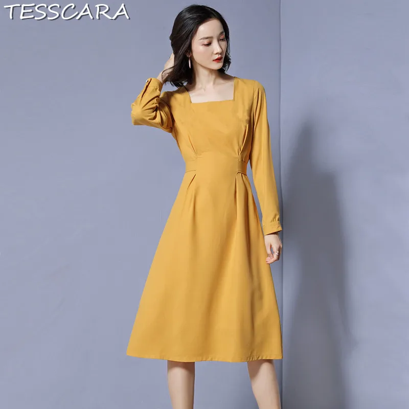 TESSCARA Women Spring Elegant Dress Festa Female Office Lady Robe Femme Fashion Designer Vestido Retro A-Line Chiffon Sundress
TESSCARA Women Spring Elegant Dress Festa Female Office Lady Robe Femme Fashion Designer Vestido Retro A-Line Chiffon Sundress