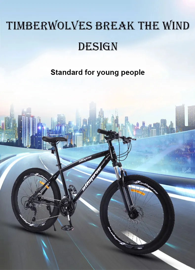 Excellent Mountain Bike 26 inch 21/24/27/30 Speed Shock Absorption Double Disc Brakes Ultra Light Teen Male and Female Students Adult 0