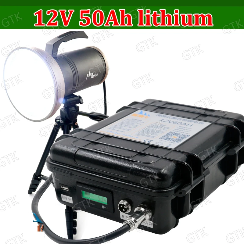Waterproof 12v 50ah lithium ion battery 12v 50ah li ion batteria 18650 USB port for LED light backup power explore + 5A charger
Waterproof 12v 50ah lithium ion battery 12v 50ah li ion batteria 18650 USB port for LED light backup power explore + 5A charger
