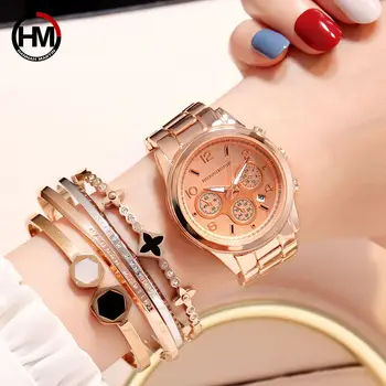 Women Luxury Wristwatch Ladies Stainless Steel Bracelet Waterproof Watch with Calendar Gold Rose Gold Silver Dress Quartz Clock
Women Luxury Wristwatch Ladies Stainless Steel Bracelet Waterproof Watch with Calendar Gold Rose Gold Silver Dress Quartz Clock