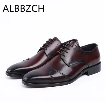 Fashion Sewing design men's genuine leather dress shoes men pointed toe lace up derby wedding shoes high grade office work shoes
Fashion Sewing design men's genuine leather dress shoes men pointed toe lace up derby wedding shoes high grade office work shoes