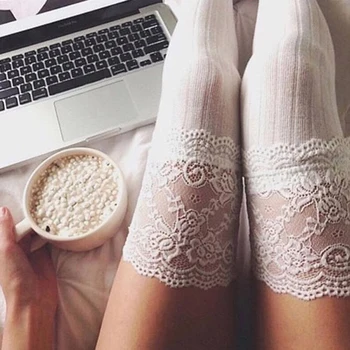 Sexy Women Girl Lace Floral Thigh High Over Knee Stockings Leg Warmer Knitted High Boot Thigh Black Stocking
Sexy Women Girl Lace Floral Thigh High Over Knee Stockings Leg Warmer Knitted High Boot Thigh Black Stocking