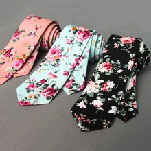 RBOCOTT Floral Ties For Men Printed Cotton Tie Mens Ties 6cm Slim Neck Tie Skinny Necktie For Wedding Party RBOCOTT Floral Ties For Men Printed Cotton Tie Mens Ties 6cm Slim Neck Tie Skinny Necktie For Wedding Party