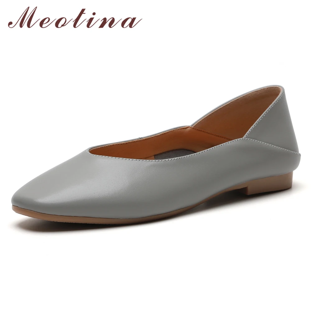 Meotina Ballet Flats Shoes Women Natural Genuine Leather Flat Loafers Shoes Real Leather Boat Shoes Ladies Spring Big Size 4-10
Meotina Ballet Flats Shoes Women Natural Genuine Leather Flat Loafers Shoes Real Leather Boat Shoes Ladies Spring Big Size 4-10