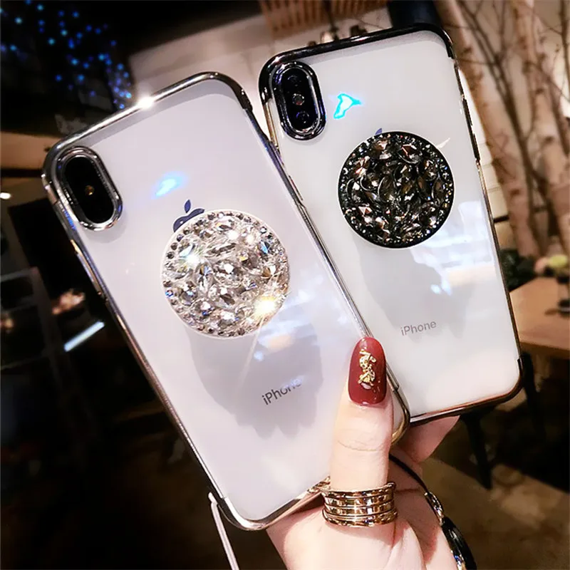Luxury-3D-Diamond-bling-plating-soft-case-for-iphone-5-S-6-7-8-plus-X