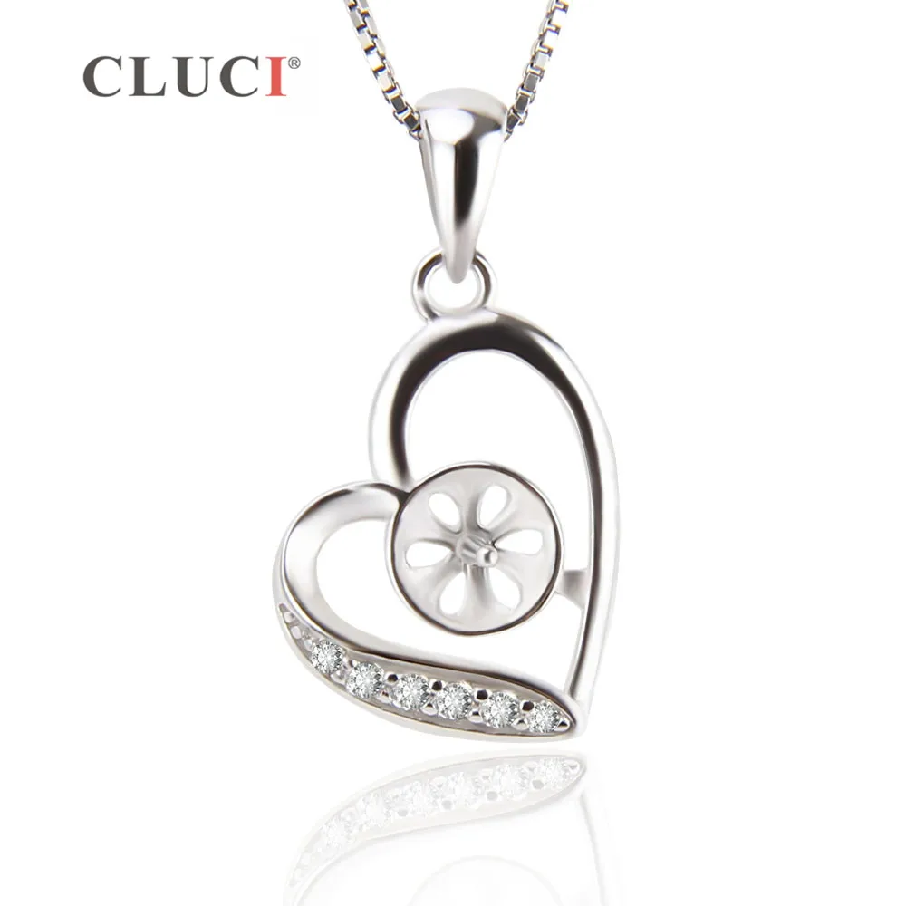 CLUCI 925 Sterling Silver Heart Pendant Mounting for necklace DIY Romantic Valentine's Day Gift for girlfriend wedding jewelry
CLUCI 925 Sterling Silver Heart Pendant Mounting for necklace DIY Romantic Valentine's Day Gift for girlfriend wedding jewelry