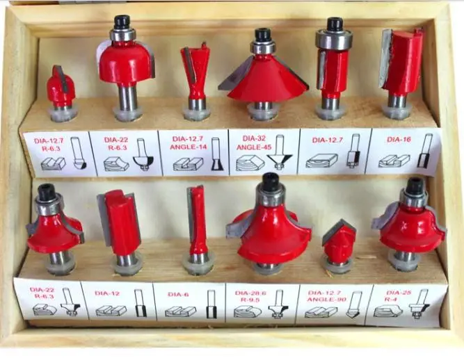 Set of 12pcs wood engraving machine (Router) special cutter head / shank diameter 6.35mm 1/4 inch woodworker milling cutter
Set of 12pcs wood engraving machine (Router) special cutter head / shank diameter 6.35mm 1/4 inch woodworker milling cutter