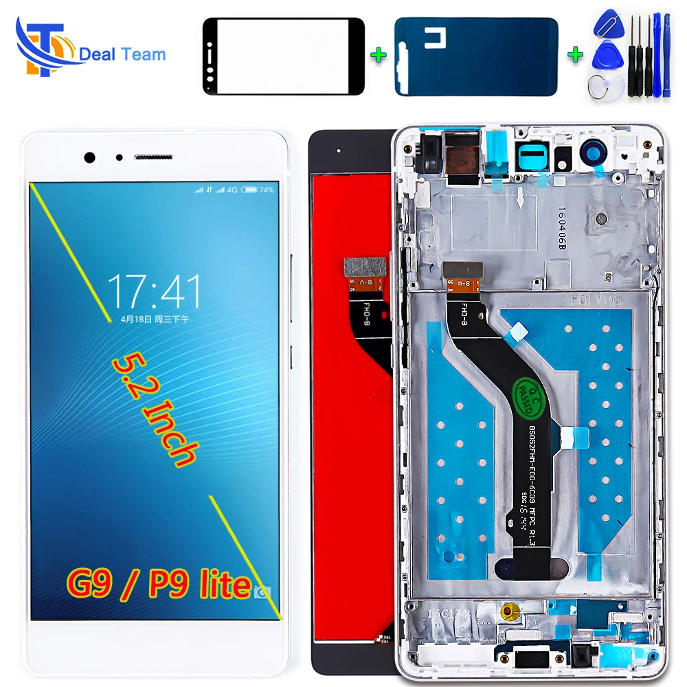 Deal Team LCD Display for Huawei P9 Lite 5.2 inch Touch Screen Digitizer Assembly Frame with Oleophobic Coating 10-Points Touch
Deal Team LCD Display for Huawei P9 Lite 5.2 inch Touch Screen Digitizer Assembly Frame with Oleophobic Coating 10-Points Touch
