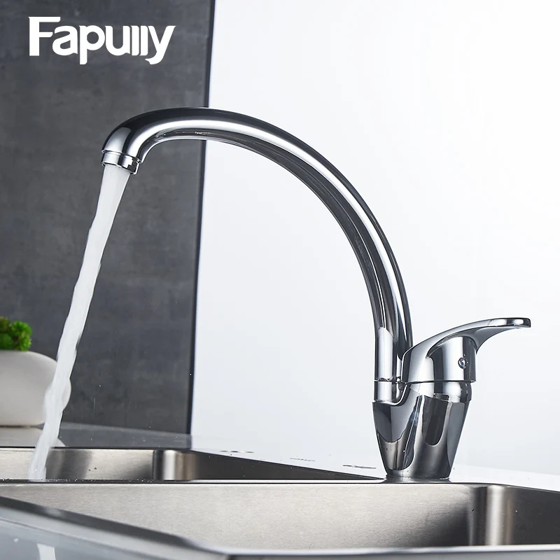 360 Degree Rotation Brass Body Chrome Kitchen Sink Faucet Curved Outlet Pipe Taps Cold and Hot Water Mixer
360 Degree Rotation Brass Body Chrome Kitchen Sink Faucet Curved Outlet Pipe Taps Cold and Hot Water Mixer