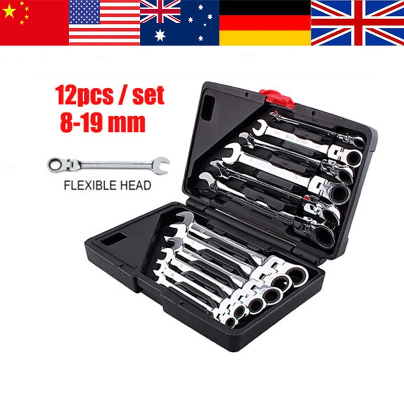 12Pcs/Set Steel Auto Flexible Head Sleeve Combination Tool Ratchet Handle Wrench Spanner Set of Hardware Car Repair Hand Tools
12Pcs/Set Steel Auto Flexible Head Sleeve Combination Tool Ratchet Handle Wrench Spanner Set of Hardware Car Repair Hand Tools