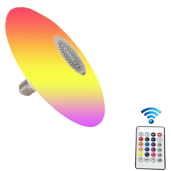 Bluetooth Music Bulb RGB High Power Flying Saucer Lamp Remote Control Intelligent Colorful Bluetooth Flying Saucer Sound Lamp
Bluetooth Music Bulb RGB High Power Flying Saucer Lamp Remote Control Intelligent Colorful Bluetooth Flying Saucer Sound Lamp
