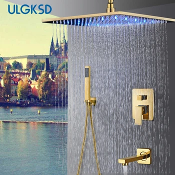 ULGKSD Bathroom Shower Faucet Set 16''/20'' Brass Shower Head Ceiling/ Wall Mount Shower Hot and Cold Water Mixer Tap
ULGKSD Bathroom Shower Faucet Set 16''/20'' Brass Shower Head Ceiling/ Wall Mount Shower Hot and Cold Water Mixer Tap